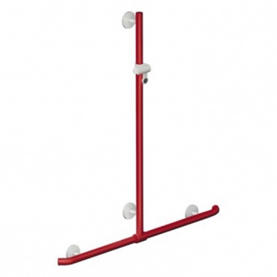 HEWI Rail with Vertical Support Bar and Shower Head Holder